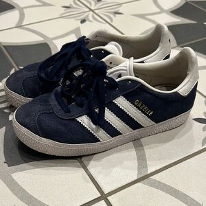 Adidas Gazelle Dark Blue and White Shoes